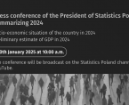 30th January 2025: Press conference of the President of Statistics Poland summarizing 2024 Foto