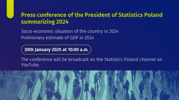 30th January 2025: Press conference of the President of Statistics Poland summarizing 2024