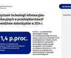 Wykorzystanie technologii informacyjno-komunikacyjnych w przedsiębiorstwach w województwie dolnośląskim w 2024 r. Foto