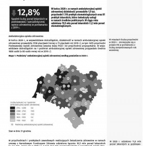 Strona 1 sygnalnej &quot;Ochrona zdrowia w województwie dolnosląskim w 2020 r.&quot;