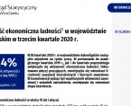 Aktywność ekonomiczna ludności w województwie dolnośląskim w III kwartale 2020 r. Foto
