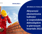 Aktywność ekonomiczna ludności w województwie dolnośląskim w 1 kwartale 2022 r. Foto