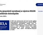 Podmioty gospodarki narodowej w rejestrze REGON w województwie dolnośląskim. Stan na koniec 2020 r. Foto