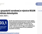 Podmioty gospodarki narodowej w rejestrze REGON w województwie dolnośląskim. Stan na koniec 2025 r. Foto