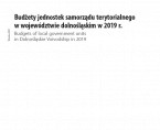 Budżety jednostek samorządu terytorialnego w województwie dolnośląskim w 2019 r. Foto