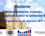 Badanie Uwarunkowania rozwoju przedsiębiorczości w sektorze MŚP Foto