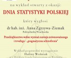Polskie Towarzystwo Statystyczne zaprasza na wykład otwarty z okazji DNIA STATYSTYKI POLSKIEJ - 9 marca 2020 r. Foto
