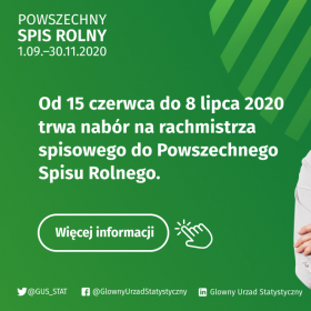 Nabór na rachmistrza spisowego do Powszechnego Spisu Rolnego 2020
