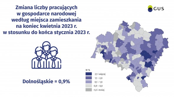 Pracujący w gospodarce narodowej w Polsce w kwietniu 2023 r.