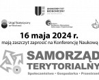 <b>Konferencja naukowa pt.: „Samorząd terytorialny. Społeczeństwo. Gospodarka. Przestrzeń" 2024</b> Foto