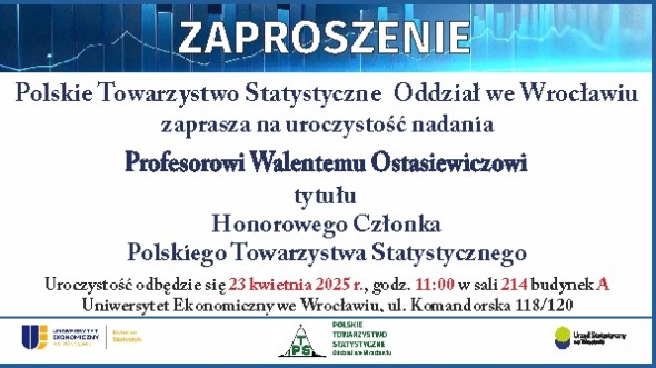 Uroczystość nadania Prof. Walentemu Ostasiewiczowi tytułu HONOROWEGO CZŁONKA PTS - 23.04.2025