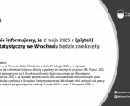 2 maja 2025 r. - Urząd Statystyczny we Wrocławiu będzie zamknięty. Foto